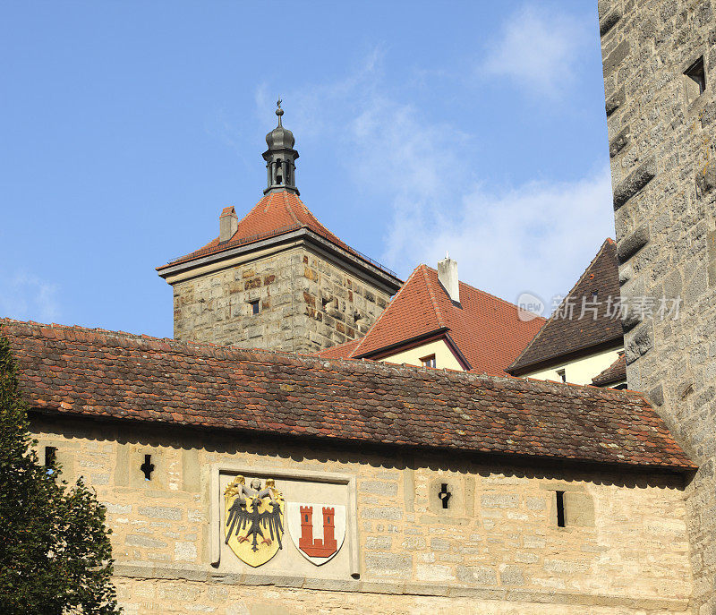 Rothenburg ob der Tauber建筑，Franconia德国巴伐利亚州